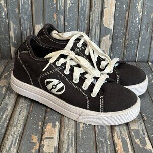 HEELY'S Wheeled Black/White Unisex Youth Sz 3 Removable Wheels Lace Up